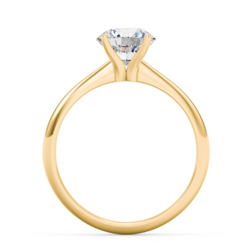1.5 ct. (7.5mm) Moissanite Engagement Ring with Tapered Knife Edge