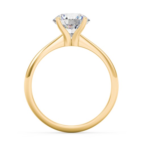 2 ct. (8mm) Moissanite Engagement Ring with Tapered Knife Edge
