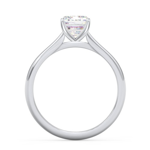 2 ct. (8x6mm) Emerald-Cut Moissanite Classic Two Tone Engagement Ring – 10K White Gold with Moissanite