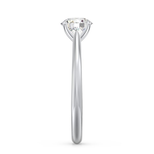 1 ct. (6.5mm) Moissanite Classic Two Tone Engagement Ring – 10K White Gold with Moissanite