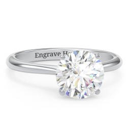 2.5 ct. (8.5mm) Moissanite Classic Two Tone Engagement Ring