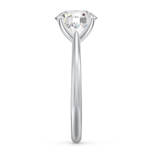 2.5 ct. (8.5mm) Moissanite Classic Two Tone Engagement Ring – 10K White Gold with Moissanite