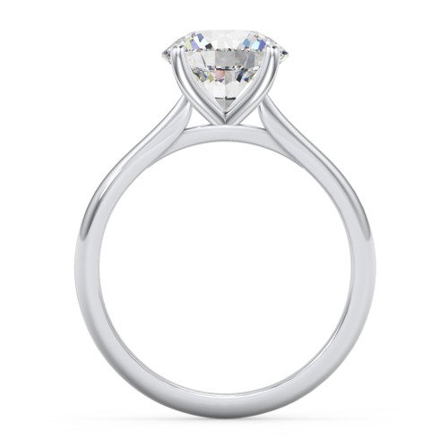 2.5 ct. (8.5mm) Moissanite Classic Two Tone Engagement Ring – 10K White Gold with Moissanite