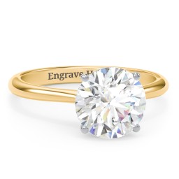 3 ct. (9mm) Moissanite Classic Two Tone Engagement Ring