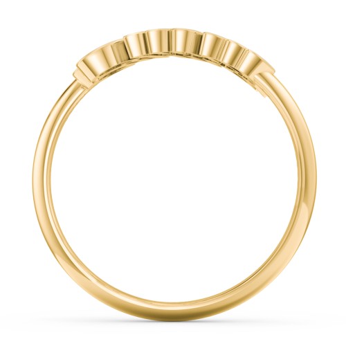 Personalised Two Name Ring – 10K Yellow Gold
