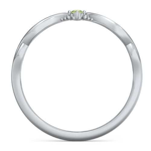 Celtic Gemstone Contour Wedding Band