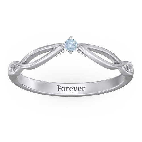 Celtic Gemstone Contour Wedding Band