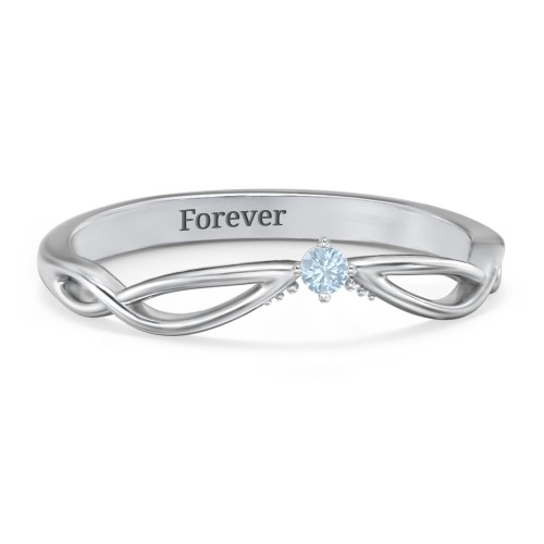 Celtic Gemstone Contour Wedding Band