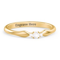 Dainty Trinity Stone Promise Ring