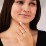 Dainty Trinity Stone Promise Ring – 10K White Gold with Ruby and White Premium Zirconia