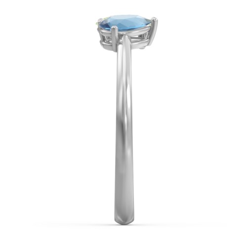 Toi et Moi Oval and Pear Gemstone Ring