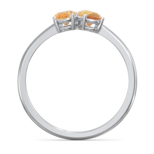 Toi et Moi Oval and Pear Gemstone Ring