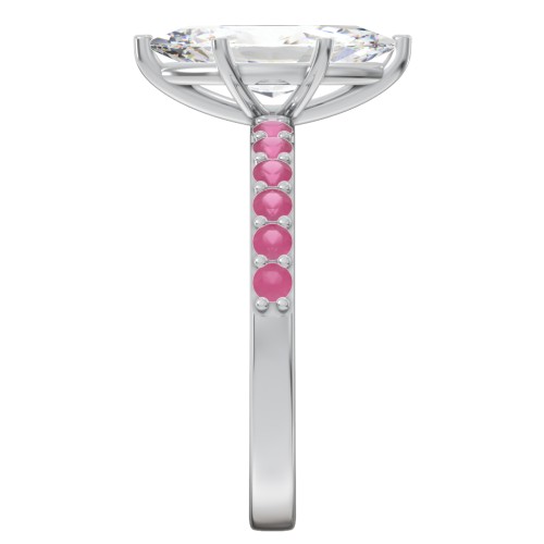 2 ct. Marquise CZ Engagement Ring with Accents