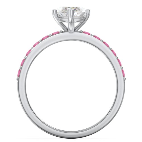 2 ct. Marquise CZ Engagement Ring with Accents