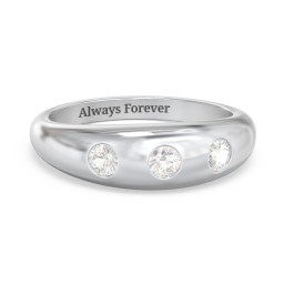 Round Stone Dome Ring