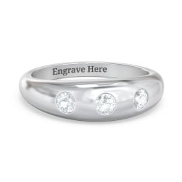 Round Stone Dome Ring