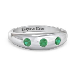 Round Stone Dome Ring