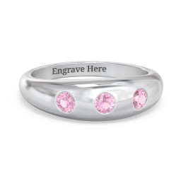 Round Stone Dome Ring