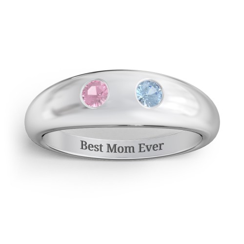 Round Stone Dome Ring