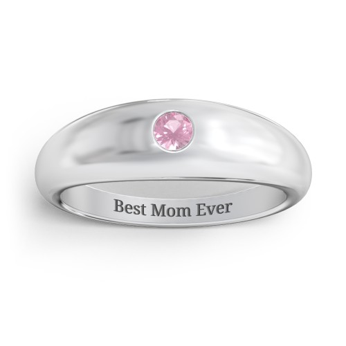 Round Stone Dome Ring
