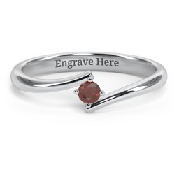 Birthstone Bypass Ring