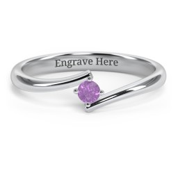 Birthstone Bypass Ring