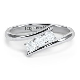 1 - 5 Birthstone Bypass Ring