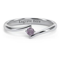 Birthstone Bypass Ring