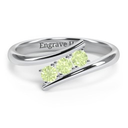 1 - 5 Birthstone Bypass Ring