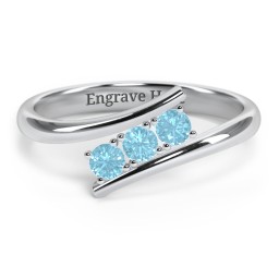 1 - 5 Birthstone Bypass Ring