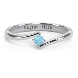 Birthstone Bypass Ring