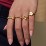 Initial & Birthstone Bypass Ring – 10K White Gold with Emerald