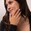 Croissant Dome Ring with Heart Gemstone – 10K White Gold with Citrine