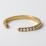 Pavé Birthstone Open Cuff Ring – 18K Gold Plated Silver with White Premium Zirconia