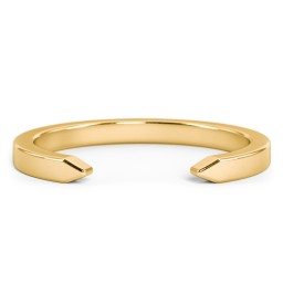 Narrow Essential Open Cuff Band Ring - Medium Gap in 18K Gold Plated Silver