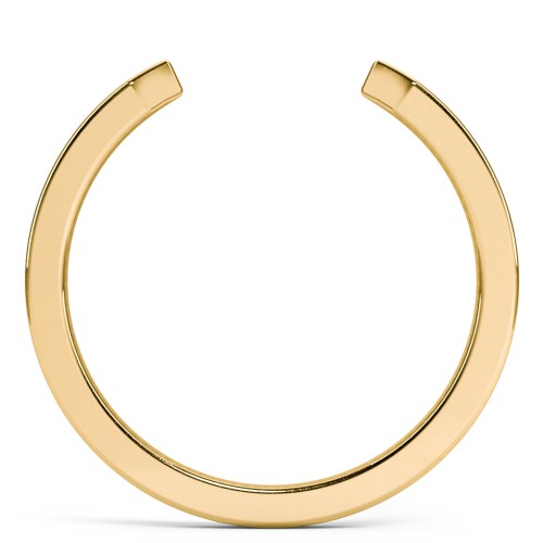 Wide Essential Open Cuff Band Ring - Medium Gap – 18K Gold Plated Silver