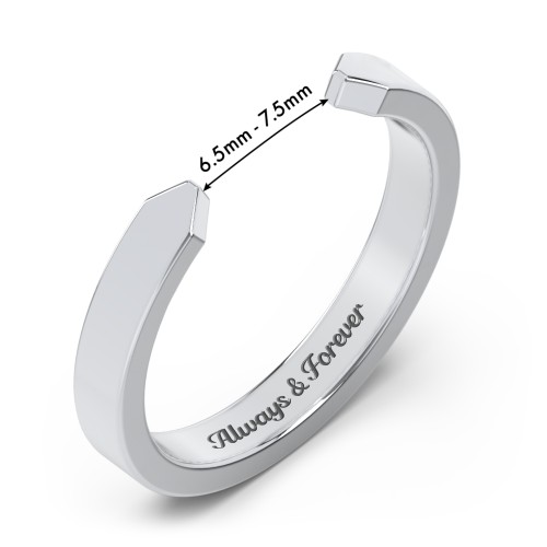 Wide Essential Open Cuff Band Ring - Medium Gap – Sterling Silver