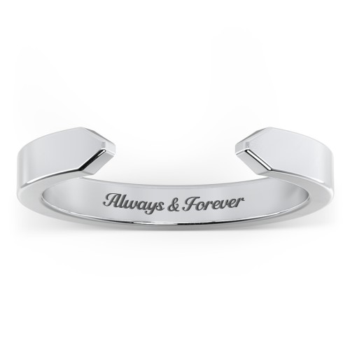 Wide Essential Open Cuff Band Ring - Medium Gap – Sterling Silver