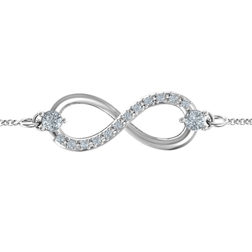 Double Stone Infinity Accent Bracelet