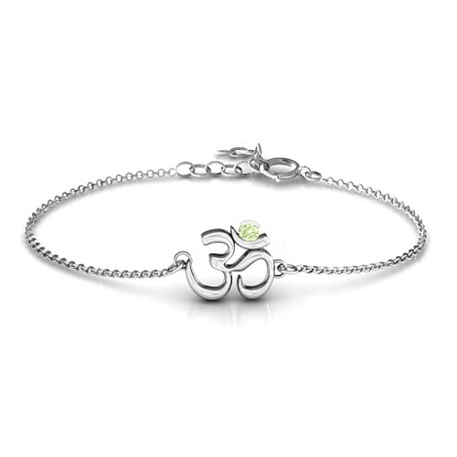 Om - Sound of Universe Bracelet with Round Stone