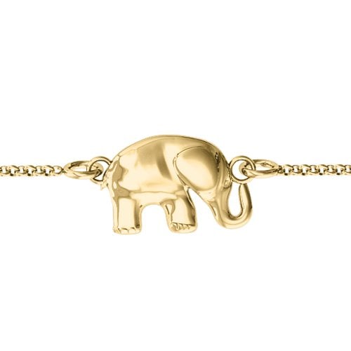 Lucky Elephant Bracelet – 10K Yellow Gold
