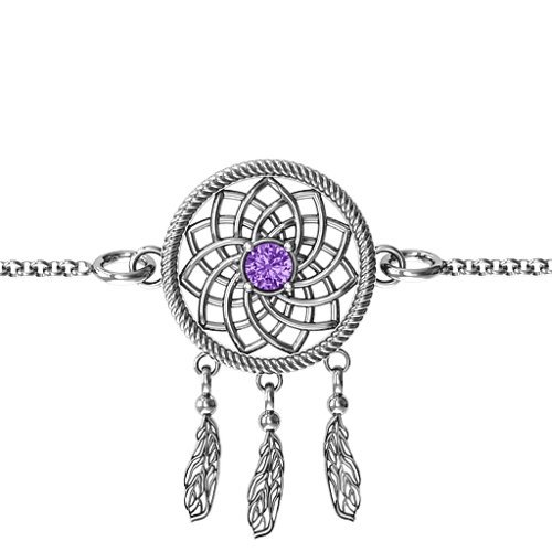 Dream Catcher Bracelet – Sterling Silver with Amethyst