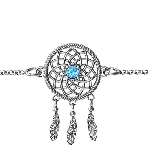 Dream Catcher Bracelet – Sterling Silver with Blue Topaz