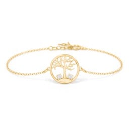 1 - 4 Stone Family Tree Bracelet
