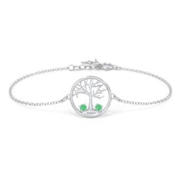 1 - 4 Stone Family Tree Bracelet