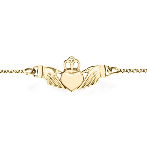 Classic Claddagh Bracelet – 10K Yellow Gold