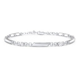 Engravable Classic Family Bracelet with Round Birthstones (1-5 Stones)