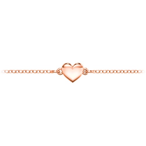 Classic Heart Bracelet – 10K Rose Gold
