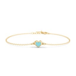 Heart Bracelet with Cold Enamel