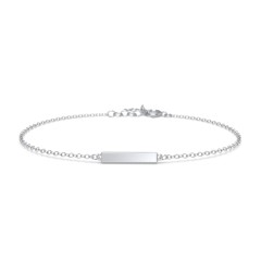 Engravable Thin Bar Bracelet – Sterling Silver